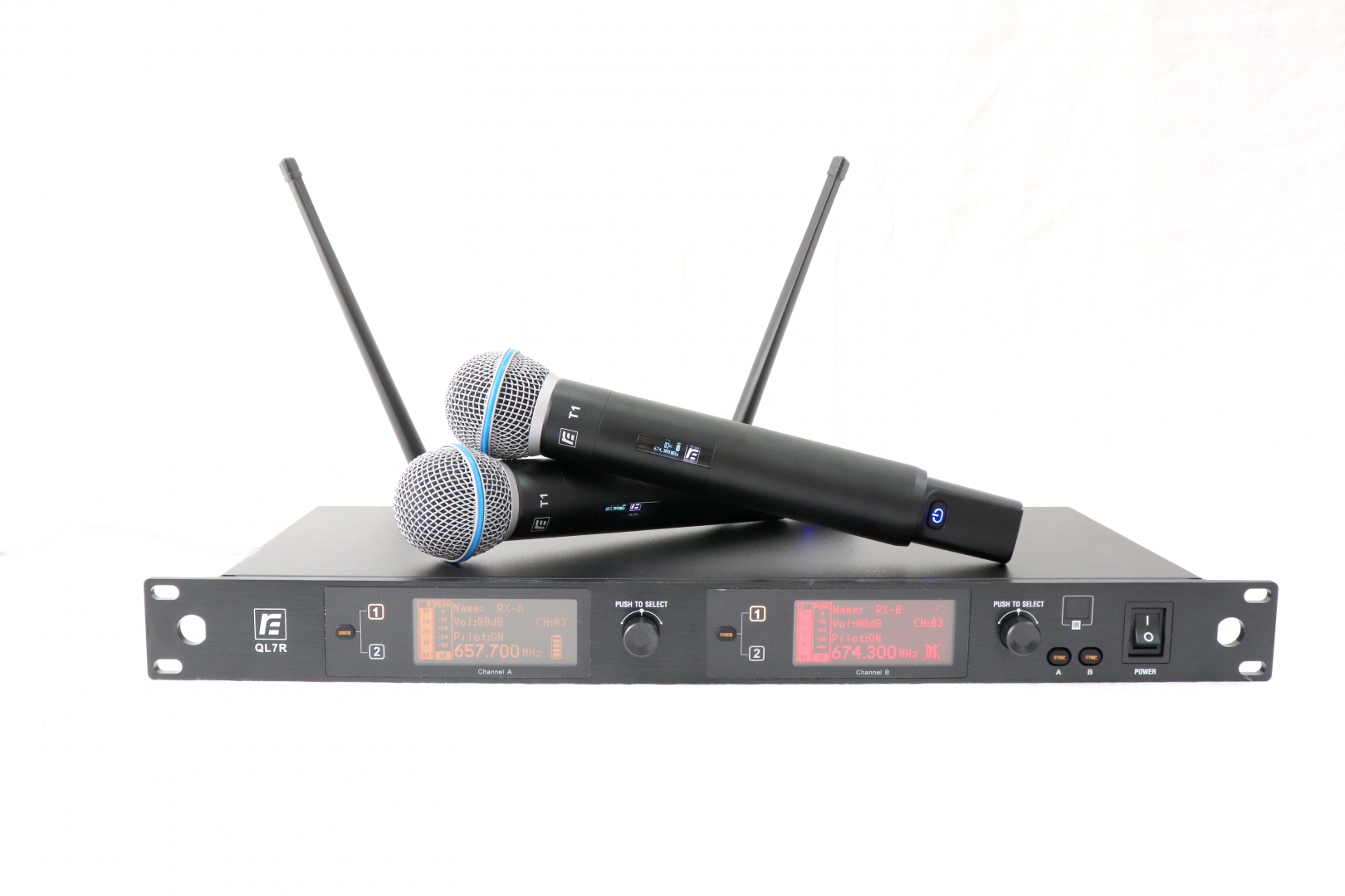 RFIntell QL7R/T1-A 651,800-683,400 МГц 2-канальная радиосистема с 2-мя ручными микрофонами в Твери