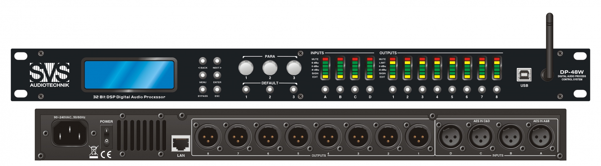 SVS Audiotechnik DP-48W Цифровой процессор: 4 входа 8 выходов в Твери