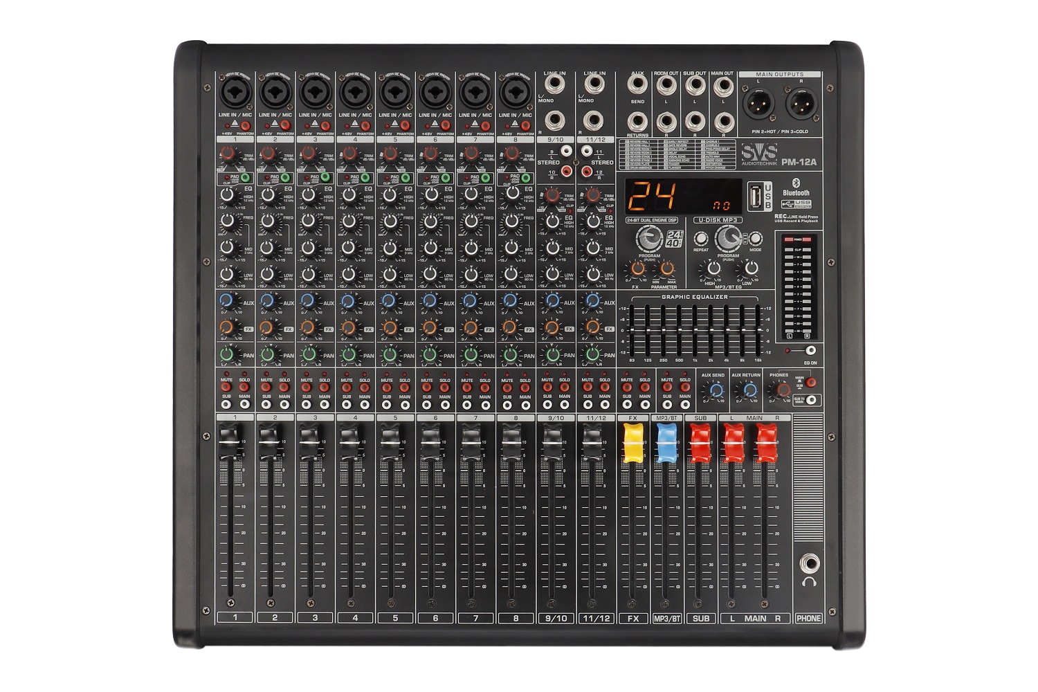 SVS Audiotechnik mixers PM-12A Активный аналоговый микшерный пульт, 12-канальный в Твери
